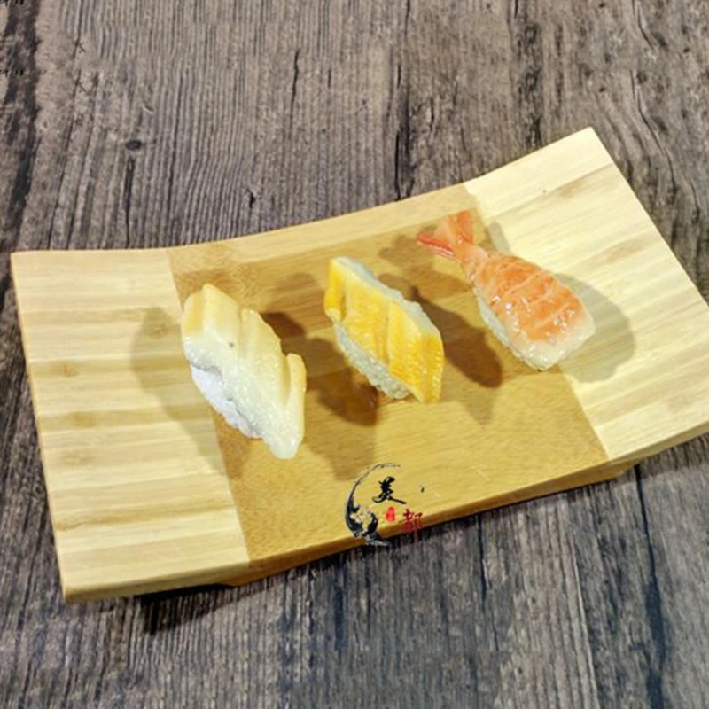 Модные деревянные пельмени суши сервировочный поднос тарелка салат хлеб посуда