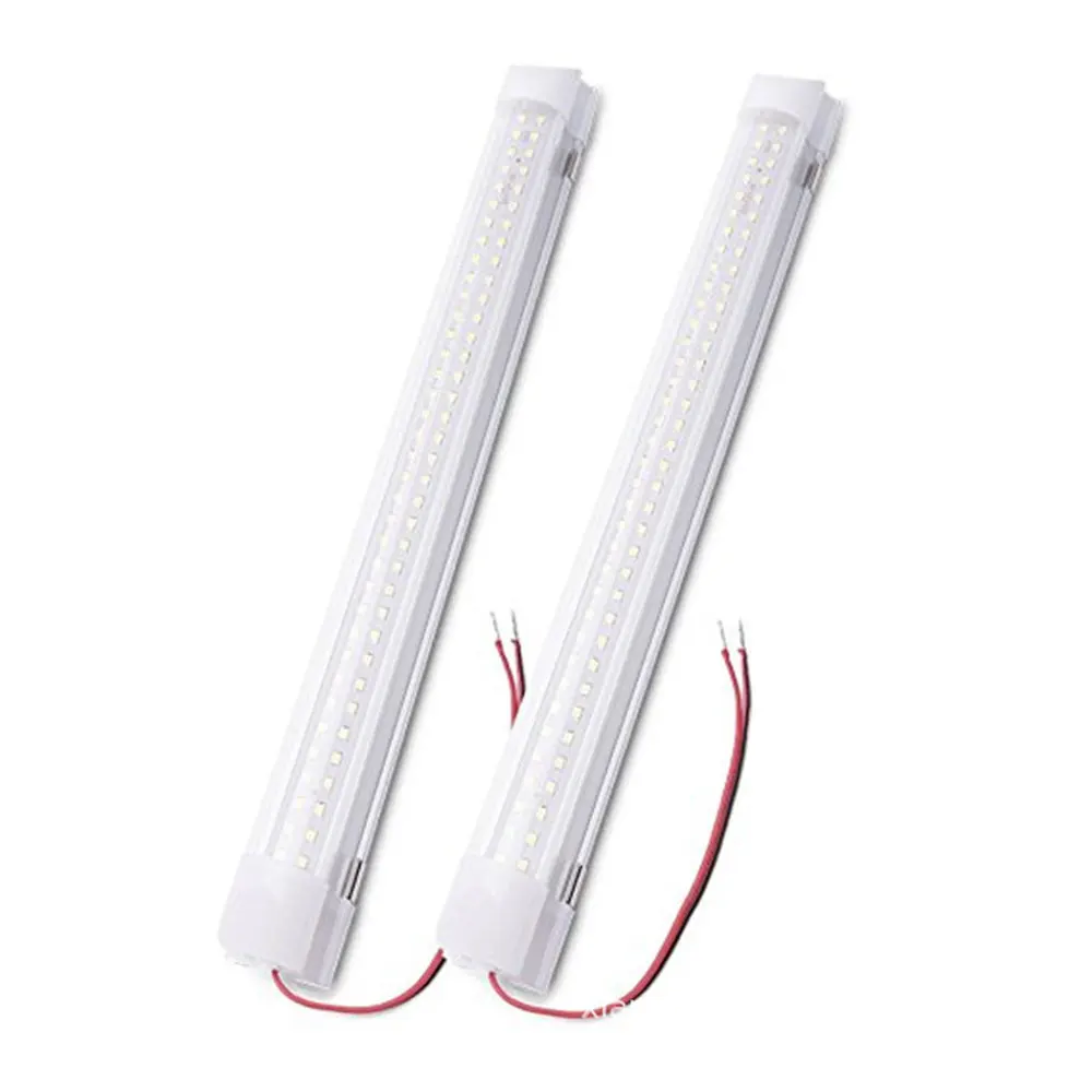 108 светодиодный Автомобильный интерьер холодная белая полоса светильник бар