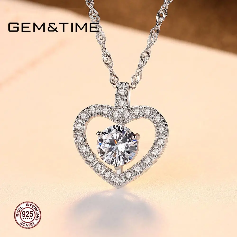 

Драгоценный камень и время, Модные Стразы ручной работы, кулон, кубический цирконий, Стерлинговое Серебро 925 пробы, ювелирное изделие, сердц...