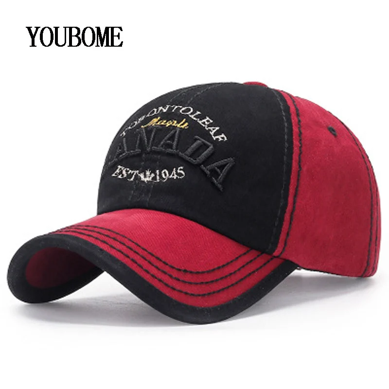 Брендовая винтажная бейсболка с канадским флагом Женская Бейсболка вышивкой