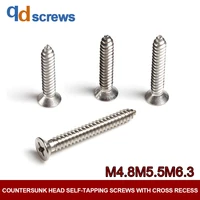 m4 8m5 5m6 3 common stainless steel phillips countersunk flat head self tapping screw with cross recess gb846 din7982 iso 7050