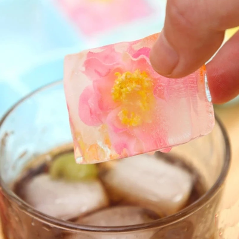 Кубики для льда силиконовые большие квадратные формы виски и коктейлей