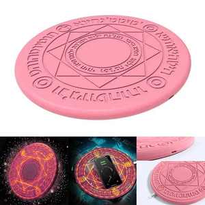 magic circle 10w qi fast charging pad wireless phone charger for iphone 11 x xs xr for samsung s10 s20 note 20 ultra universal free global shipping