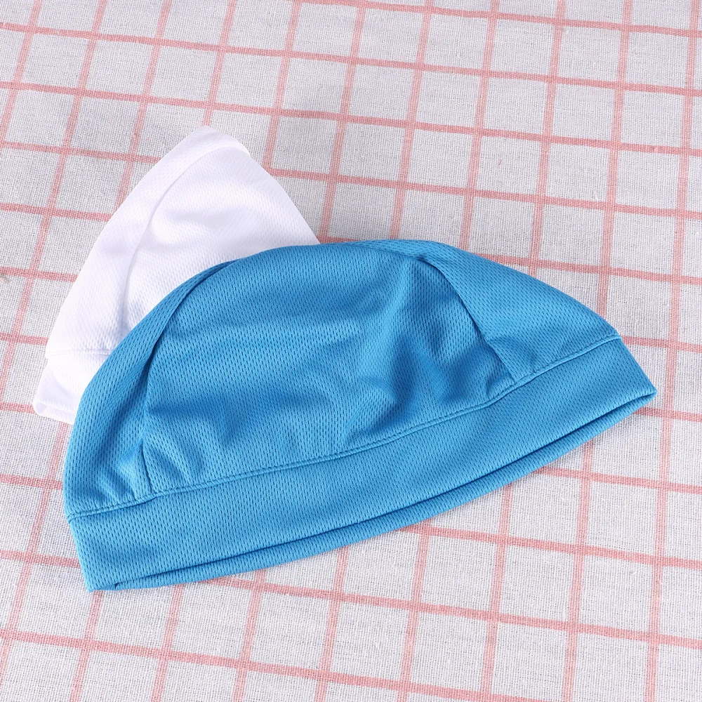 

2Pcs Cap Quick Dry Sports Sweat Beanie High Elasticity Cycling Caps Headband Sweatband for Man Woman (Black and Dark Gray)