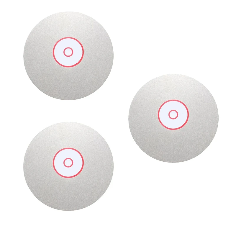 

3Pcs Polishing Wheel Disc Set 600 1500 3000 Grit Diamond Coated Flat Lap for Jewelry Glass Rock Diamond Coated Discs