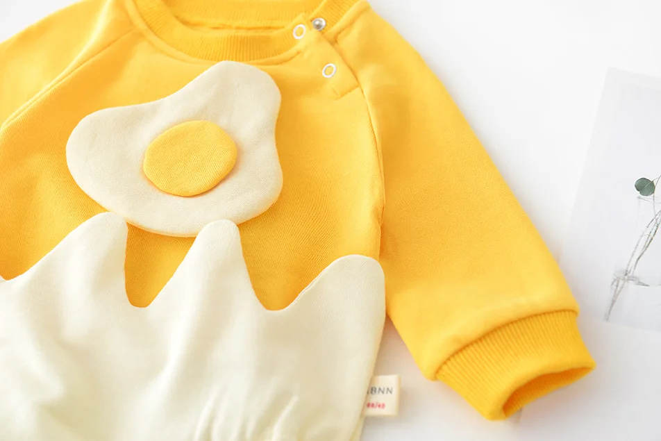 Осенние комбинезоны для новорожденных с повязкой на голову детские длинными