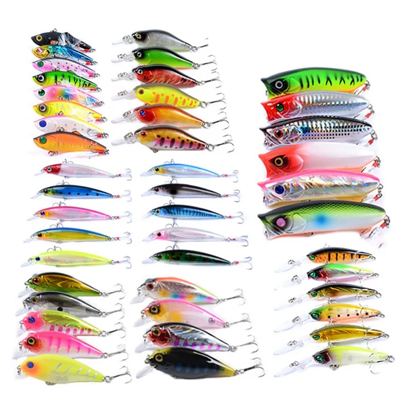 

45Pcs Mixed Fishing Lure Bait Set Wobbler Crankbaits Swimbait Minnow Hard Baits Carp Fishing Tackle