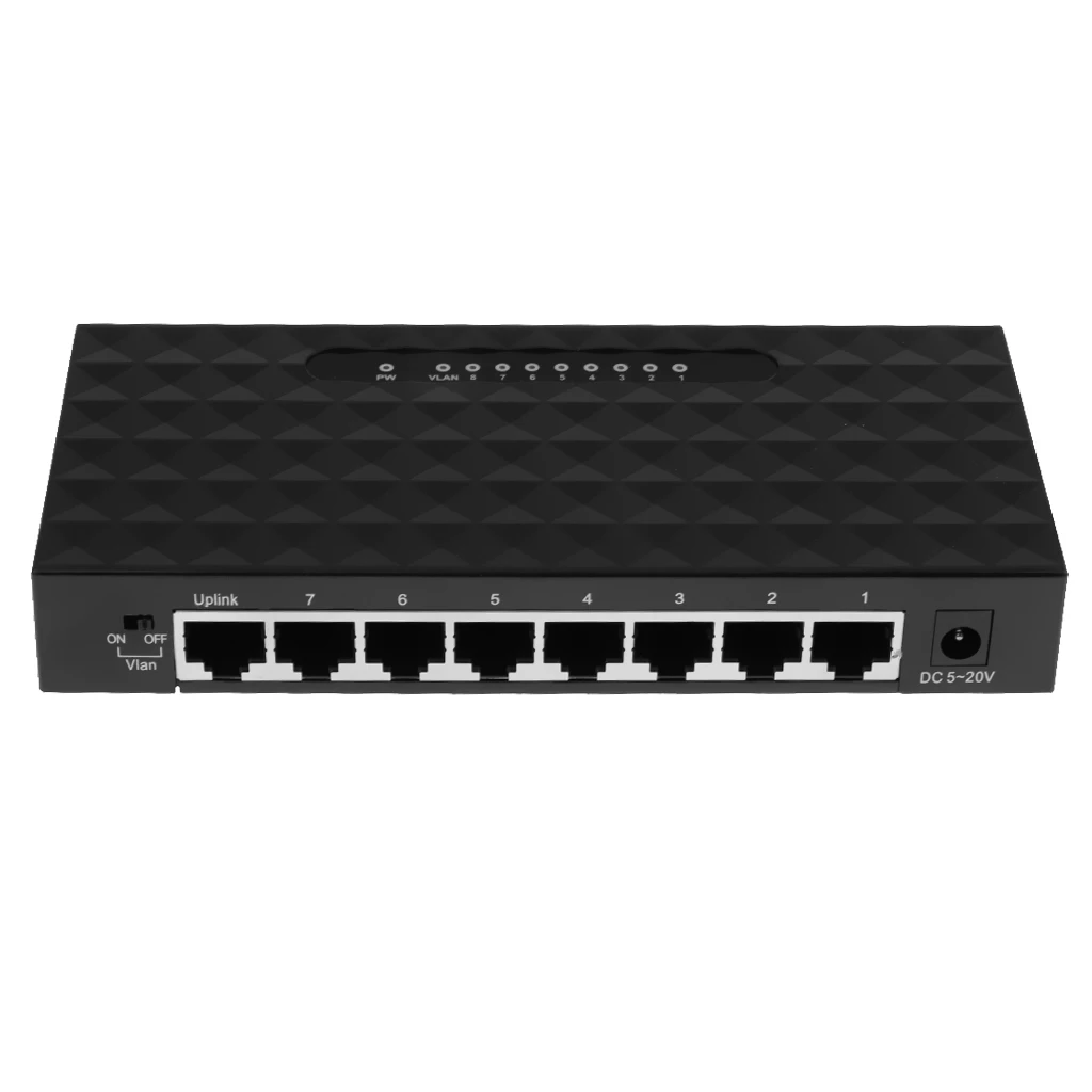 8-портовый гигабитный коммутатор 10/100/1000 Мбит/с RJ45 LAN Ethernet быстрый настольный