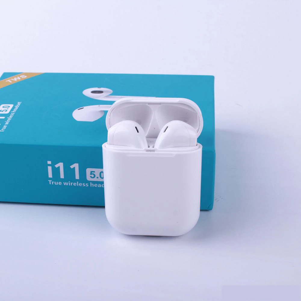Красный 100 шт./лот i11 TWS Bluetooth 5,0 беспроводные наушники мини наушники с микрофоном для iPhone 7 samsung S6 S8 Xiaomi - Цвет: Красный