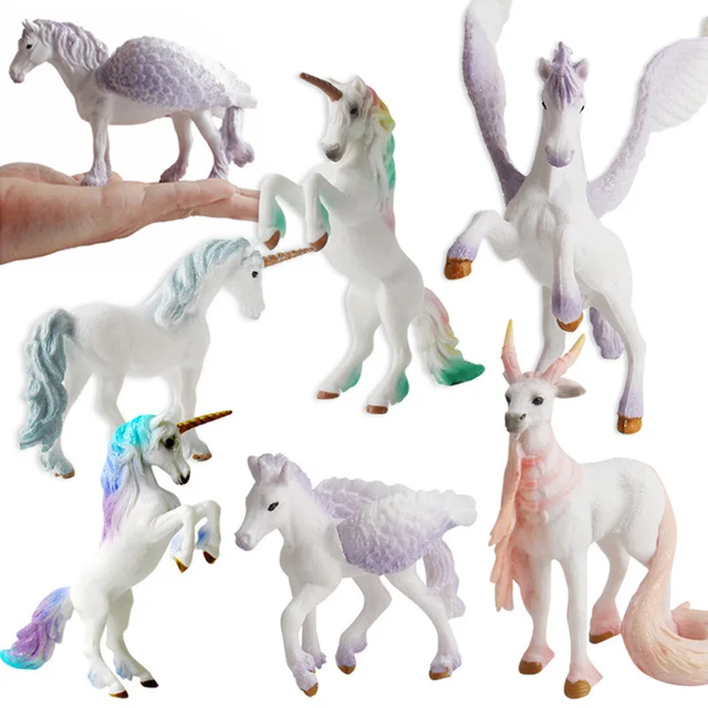 Pegasus Единорог экшн и игрушка фигурки Elf Tenma миниатюрные животные модель для детей