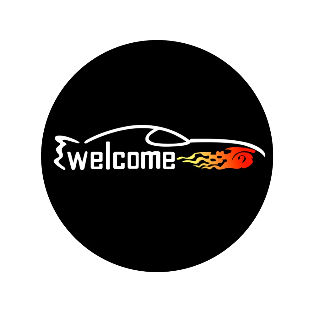 RACING CAR Logo 2 шт. гоночный автомобиль Логотип Эмблема двери автомобиля Призрак Тень Светильник проектор Добро пожаловать лампа для Tamiya Scania R470 R620 RC Actros автомобиля Tunning - Испускаемый цвет: RACING CAR Logo