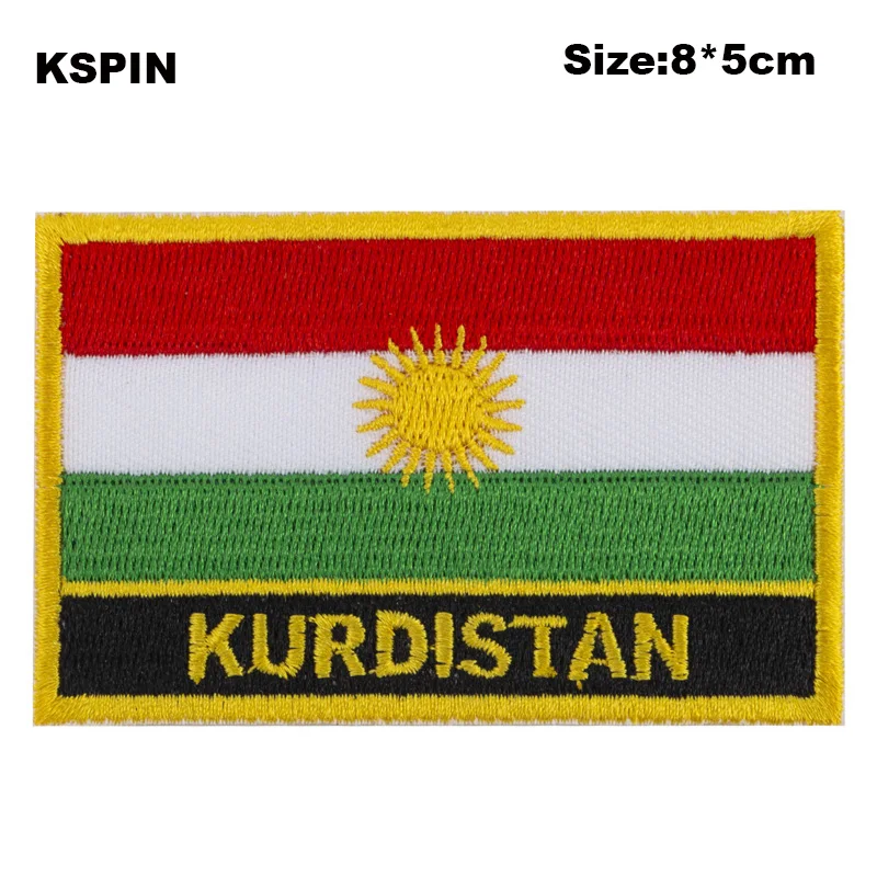 Прямоугольные нашивки в виде флага KURDISTAN искусственные для одежды украшение