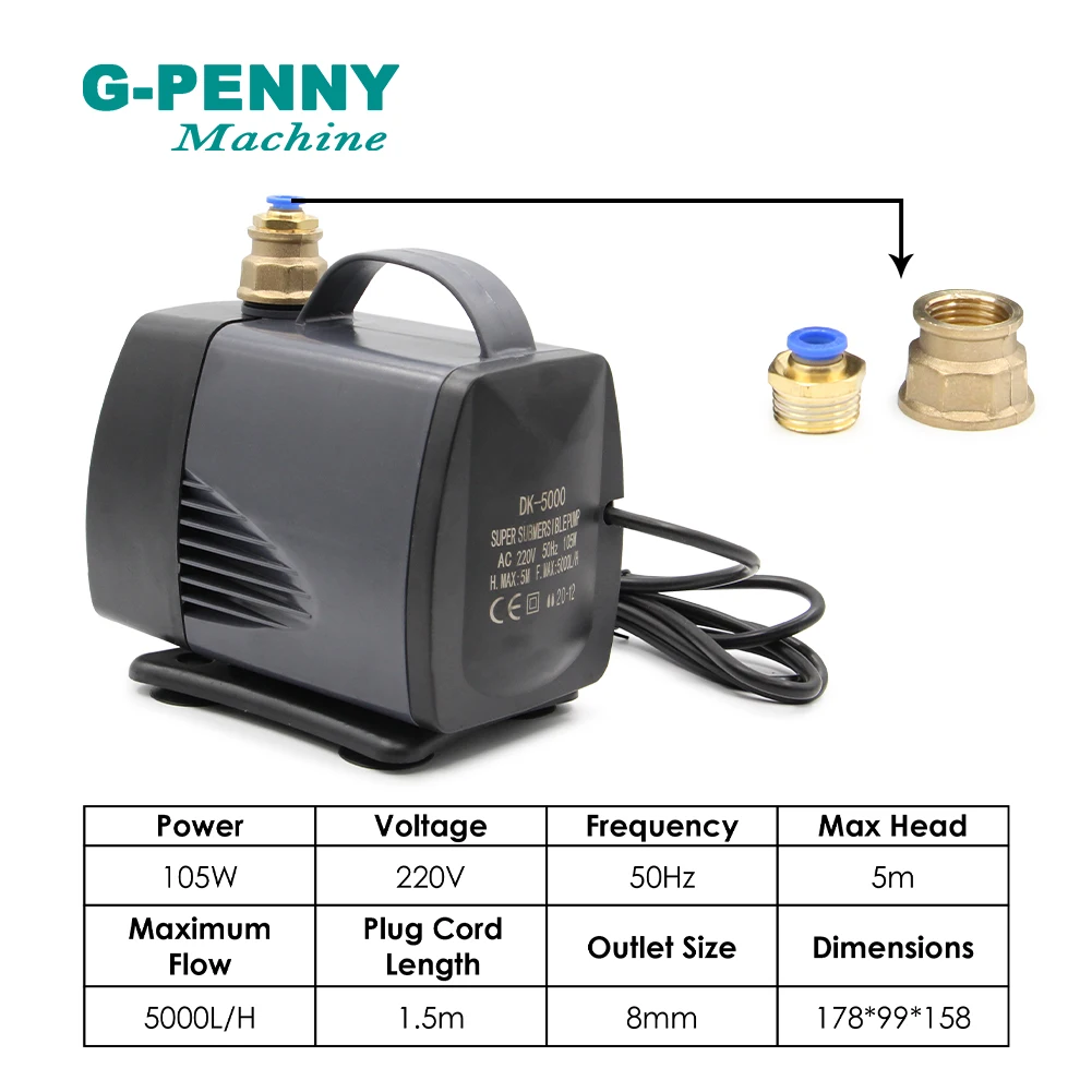 Многофункциональный погружной водяной насос 105 Вт 220 В с бесщеточным Мотором и