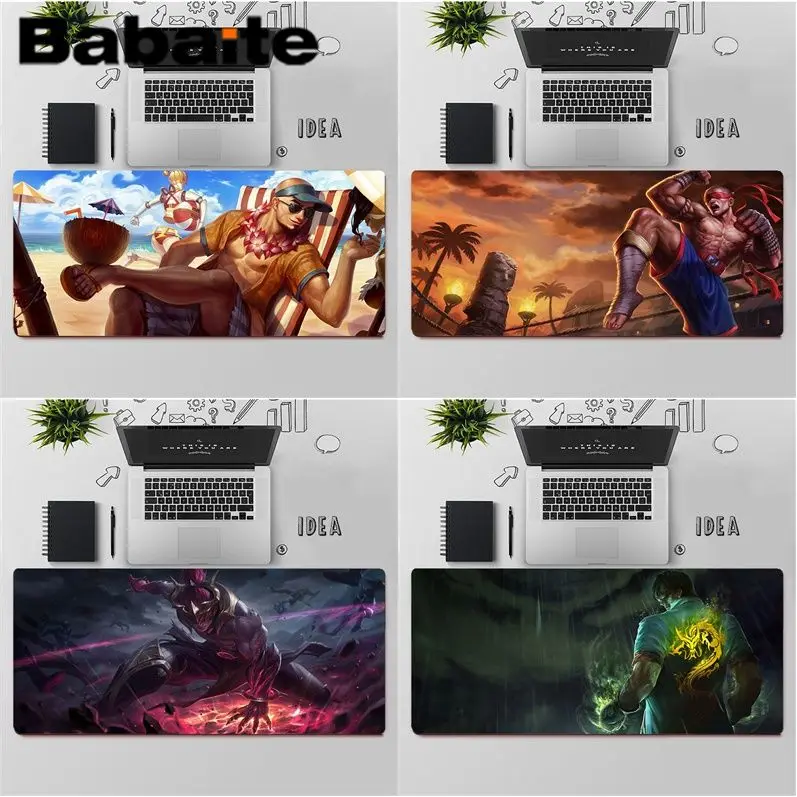 

Babaite высокое качество League of Legends Ли Син игровой коврик для мыши для ноутбука Бесплатная доставка женской обуви большого коврик для мыши клав...