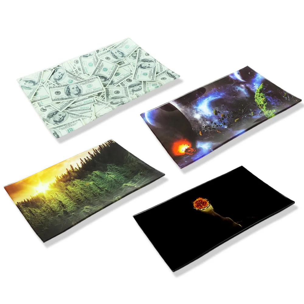 

Мультяшный вращающийся лоток 25,5*15,5 см, табачный поднос, стеклянный поднос для сигарет, для курения, тарелка для трав, жестяная тарелка, шлифо...