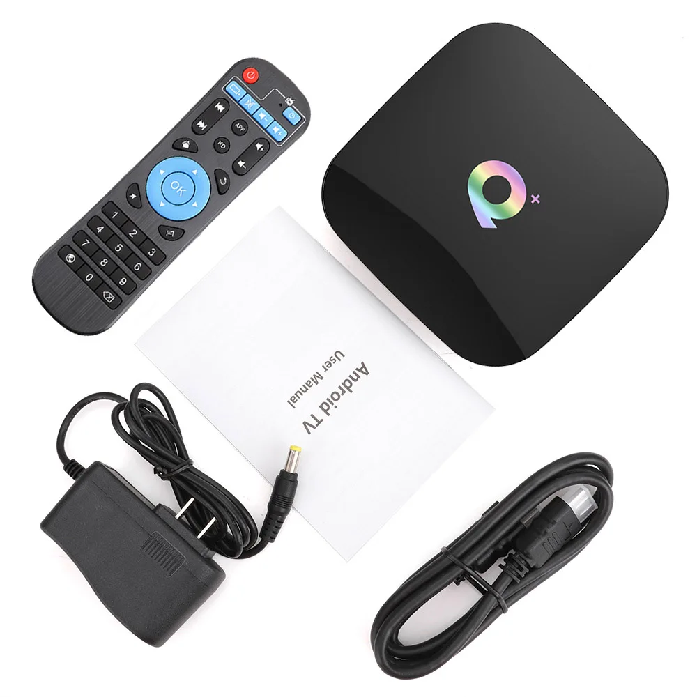 

Q Plus Smart TV Box for Android 9.0 TV Box 4GB RAM 32GB/64GB ROM Quad Core H.265 USB3.0 2.4G WiFi Set Top Box 4K TVBOX