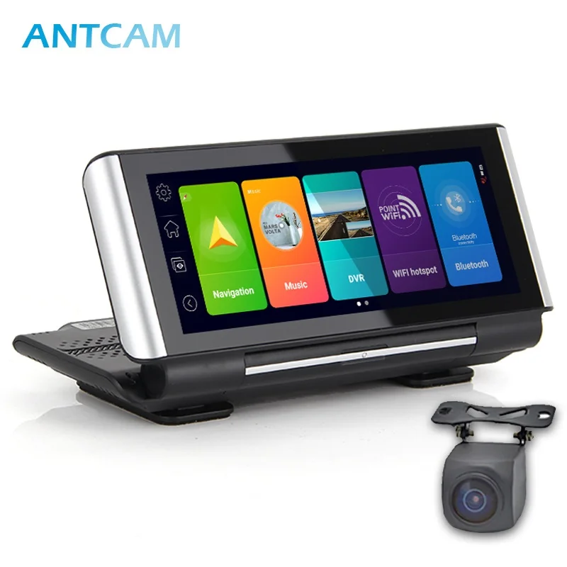 Видеорегистратор ANTCAM 7 &quotIPS 4G GPS Navi 2 Гб ОЗУ Android 8 1 FHD 1080P детектор движения камера