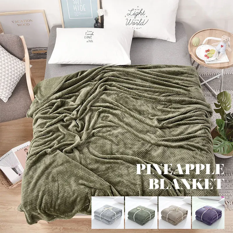 Одеяло для кровати подстилка в виде ананаса тартана плюшевое одеяло покрывало из