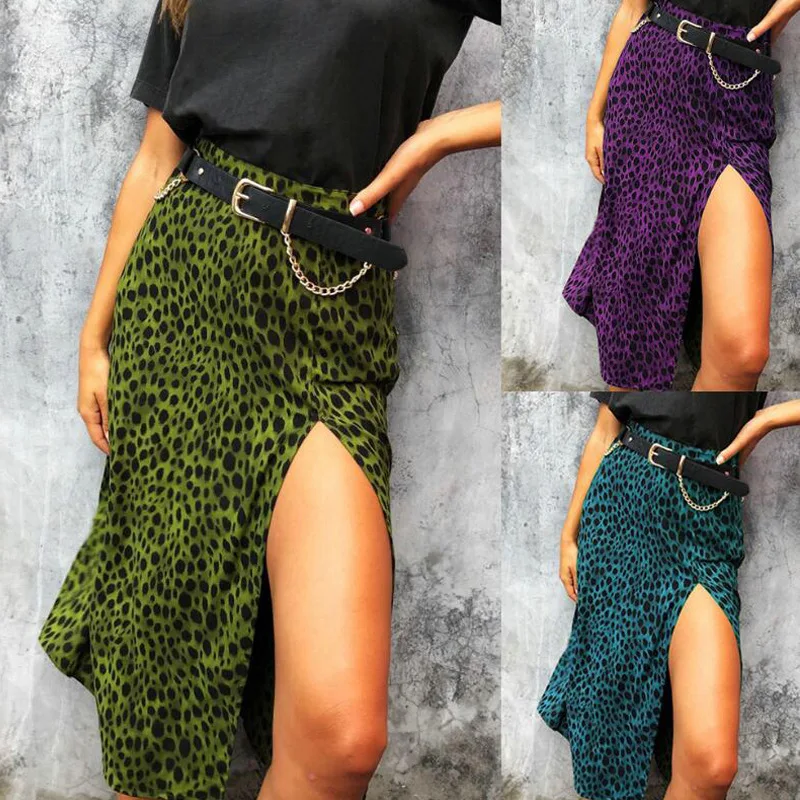 

European and American fashion sexy leopard print skirt skirts for women korean fashion clothing