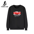 Мужская Флисовая Толстовка Pioneer Camp, теплая повседневная толстовка без капюшона, с круглым вырезом, черная, серая, зимняя толстовка, AWY902385