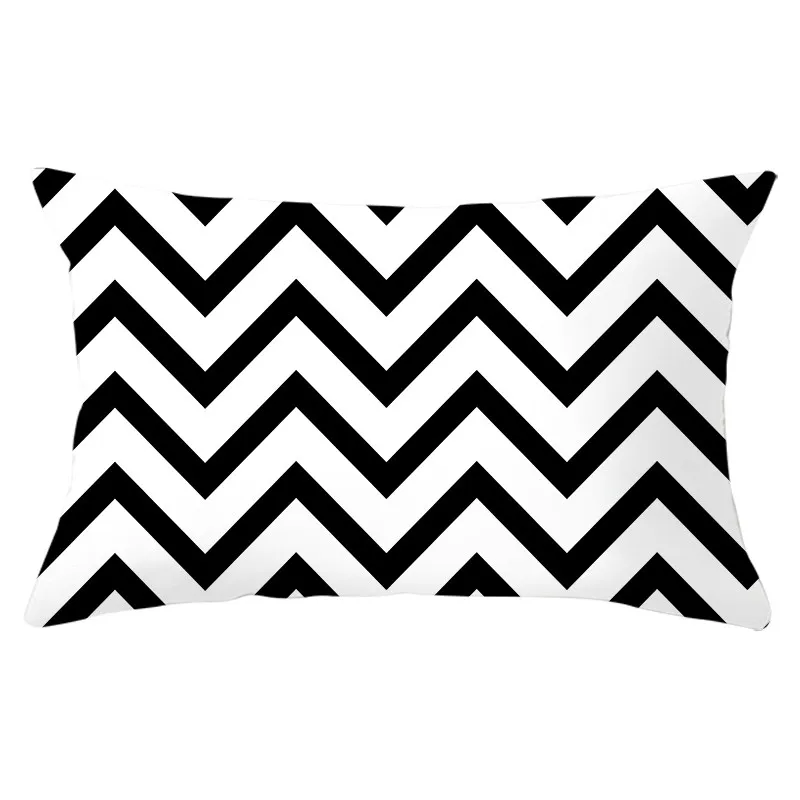 

Geometric Rectangle Cushion Covers 30x50 cm Pillow Covers Decorative Sofa Cushions Pillowcases Yellow Black and White Home Decor