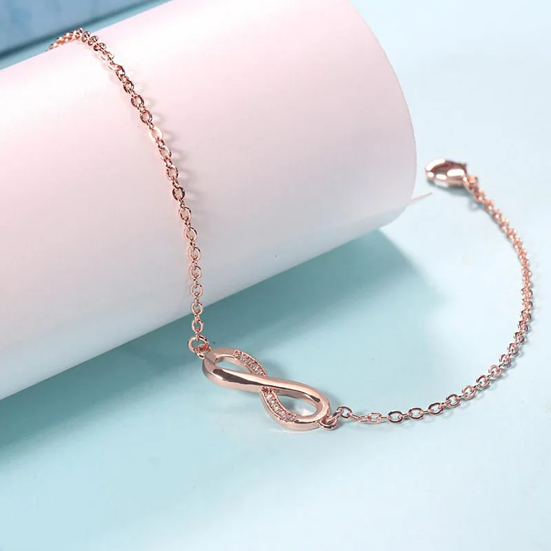 jinzeyi bracelet for women simple style personality unlimited lucky eight characters letter bracelets friendship valentine gift | Украшения