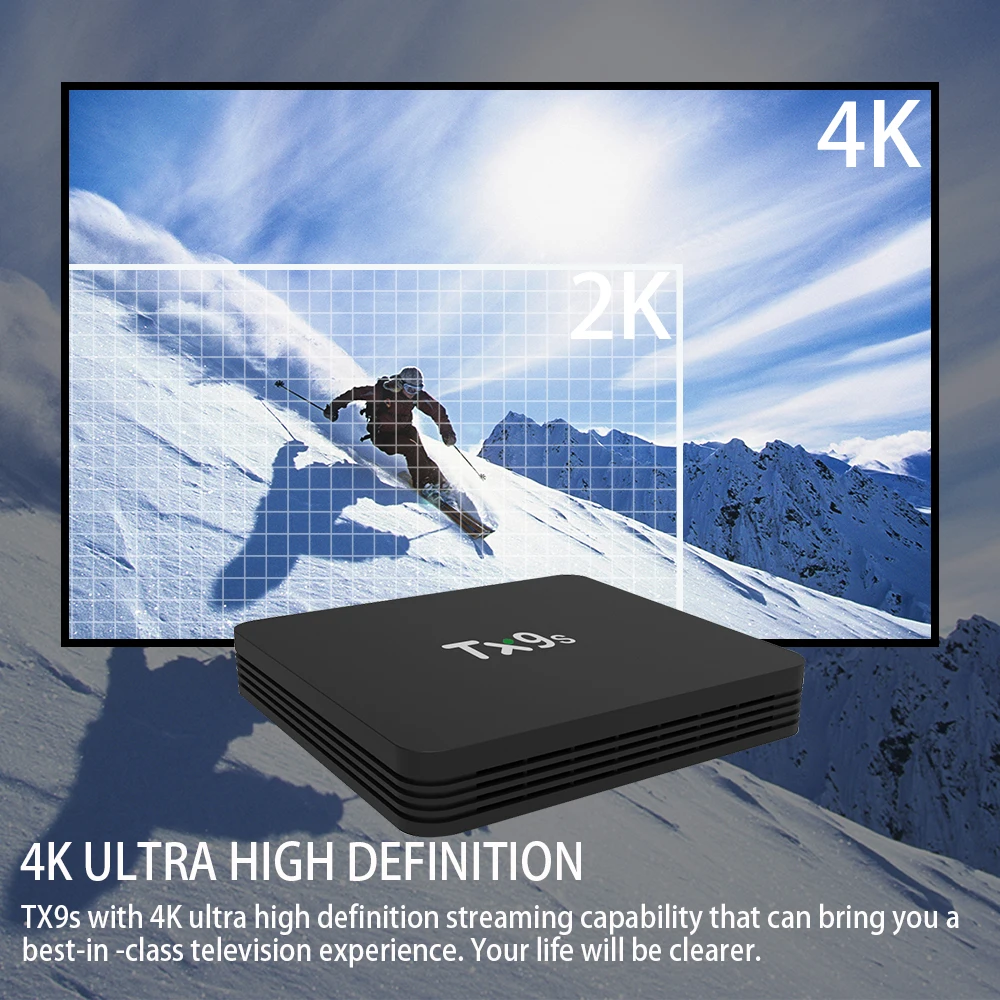 ТВ-приставка S912 3D 4 K Android TX9s телеприставка 2 4G Wifi Google Box Play Store snelle | Электроника