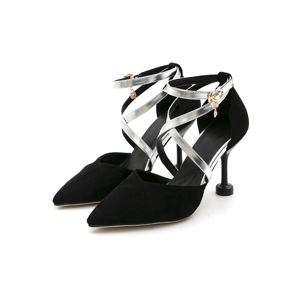 

Sandalia Feminina 2019 new Wild High-heeled shoes pointed Word buckle sandals Fine heel with Women Single shoes zapatos de mujer