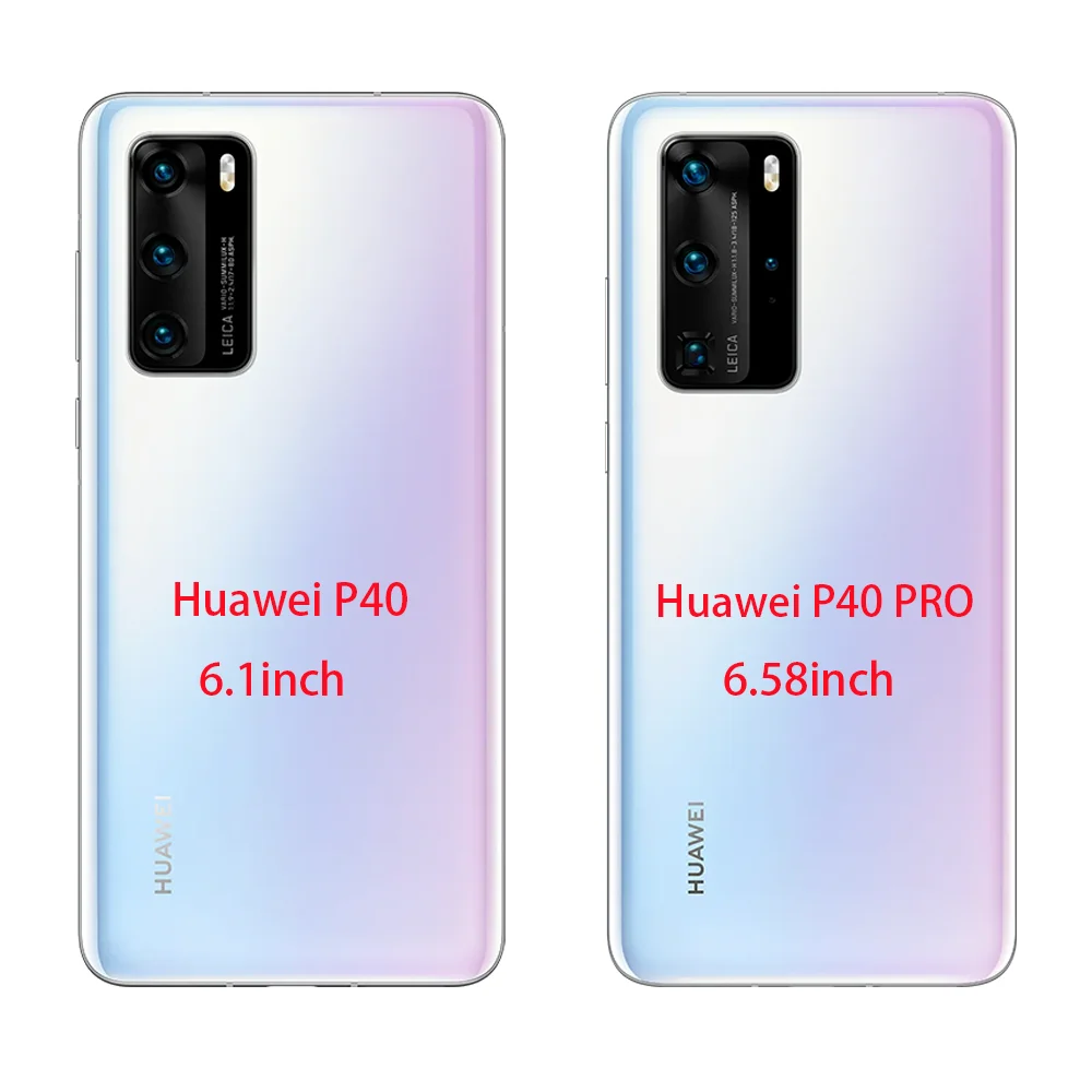 case For Huawei P40 Case Soft Silicon TPU Phone Back cover for Huawei P40 Pro P40Pro P 40 Bumper Fundas Skin shockproof black