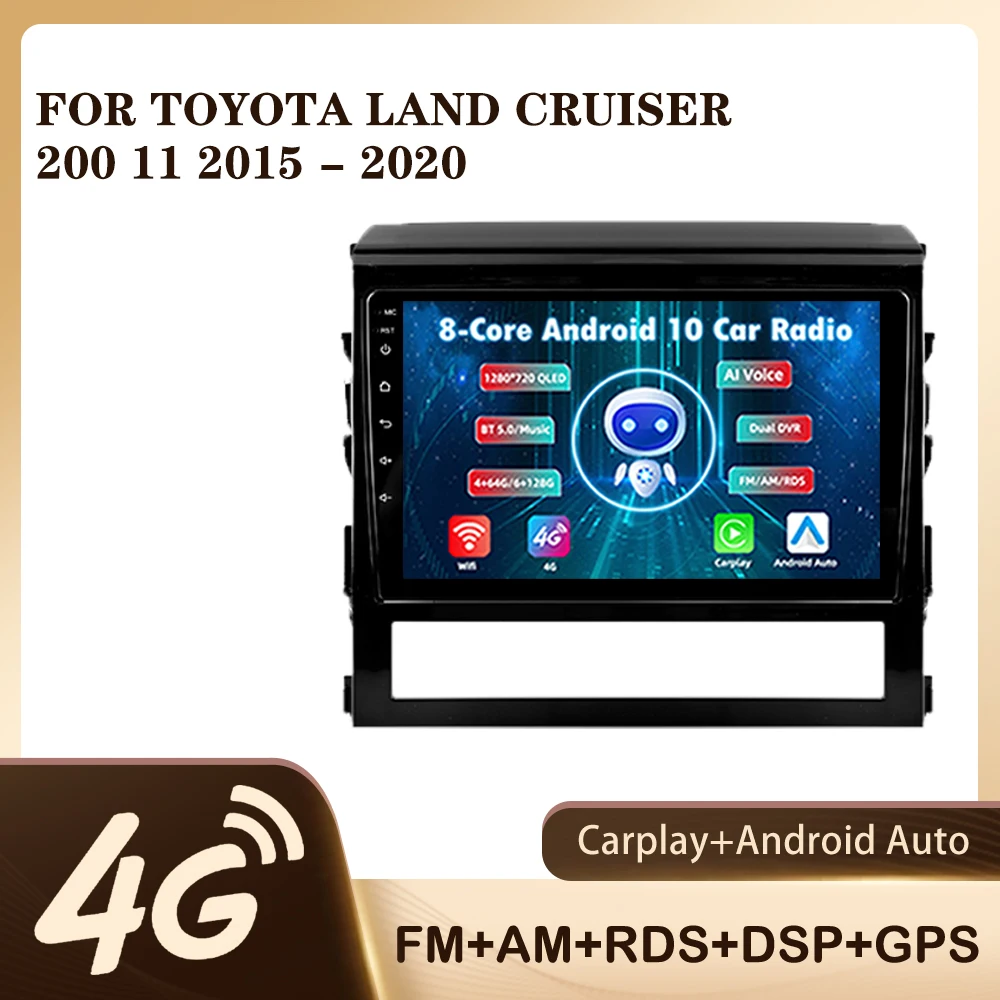 

JMANCE For Toyota Land Cruiser 200 11 2015 - 2020 Car Radio Ai Voice Multimedia Video Player Navigation GPS No 2din 2 din