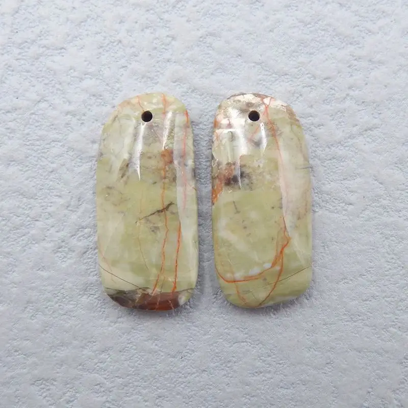 

New Natural Stone Mushroom Jasper Gemstone Earring Bead 25x12x5mm 5g Beauty Jewelry Women Earrings Accessories