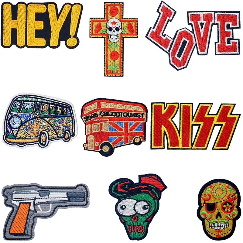 Все-видящие Глаза Череп вышитые утюжки на заплатках для одежды Сделай Сам полосы