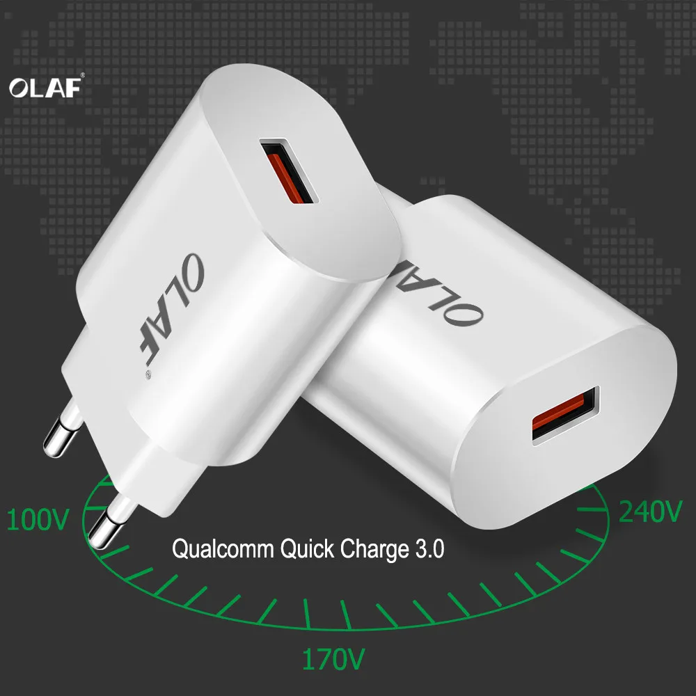 USB зарядное устройство Olaf для Xiaomi быстрая зарядка 3 0 4 супер iPhone X 8 QC телефона Huawei P20