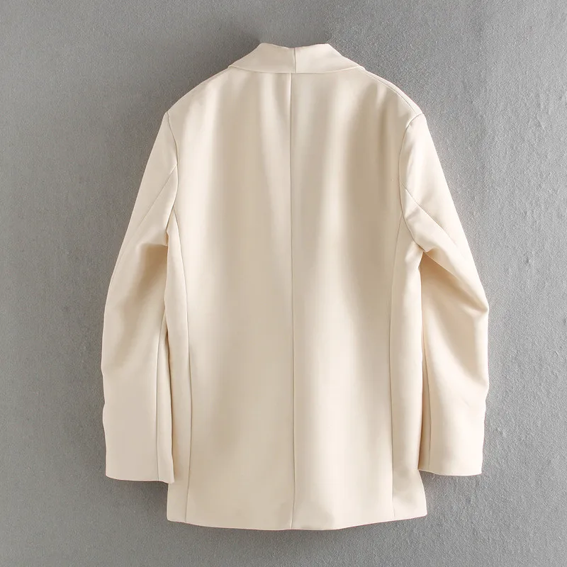 

Vintage Stylish Pockets Office Lady Blazers Coat Women Fashion Shawl Collar Long Sleeve Outerwear Casual Chaqueta Mujer