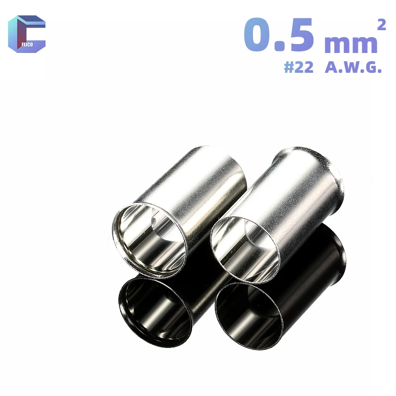 

2000Pcs EN0506 EN0508 EN0510 EN0512 Copper Cold Press Sleeve Tube Uninsulated Naked Connector Ferrule Cord End Terminal