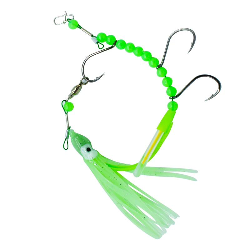 

Sea fishing luminous octopus string hook fishing set fake bait Bionic squid boat fishing grouper tuna specializing