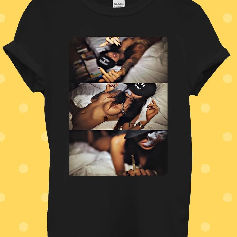 

Футболка унисекс с рисунком курительной травы, унисекс, 1308