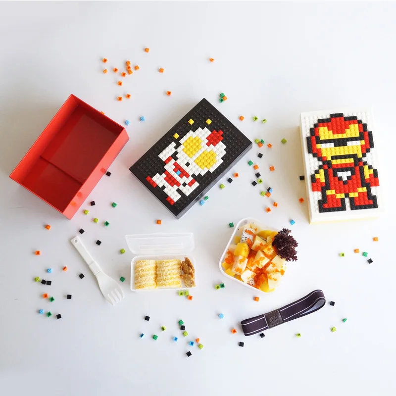 Строительные блоки DIY шаблон коробка частиц фигуры замка образовательные