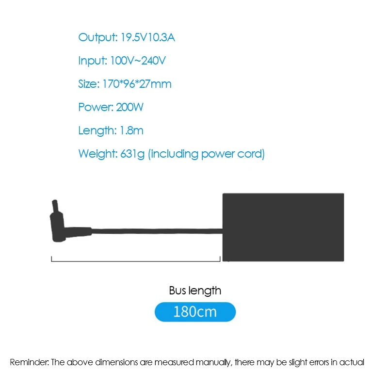 

200W Laptop Charge for HP Shadow Elf 4Th and 5Th Generation PRO4/5 19.5V10.3A/Multiple Protection/Flash Charging