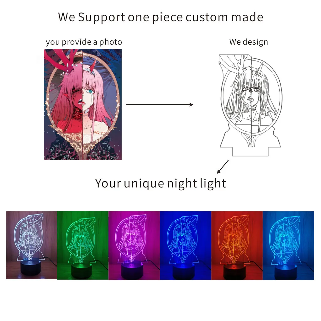 Подгонянный фирменный логотип 3D лампа Светодиодный Ночник светильник подарок на