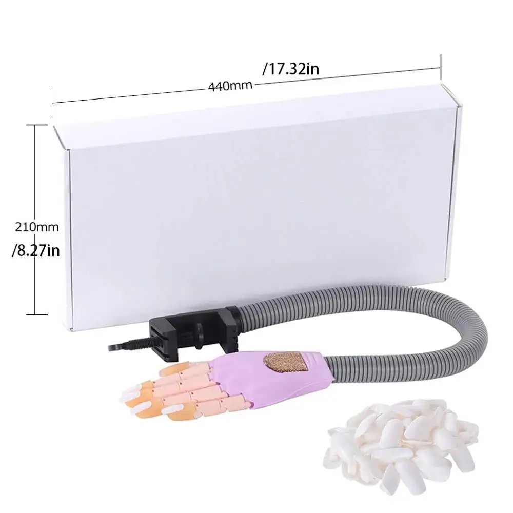 

Nail Practice Hand Model Flexible Movable Silicone Prosthetic Soft Fake Hands for Nail Art Training Display Model Manicure Tool