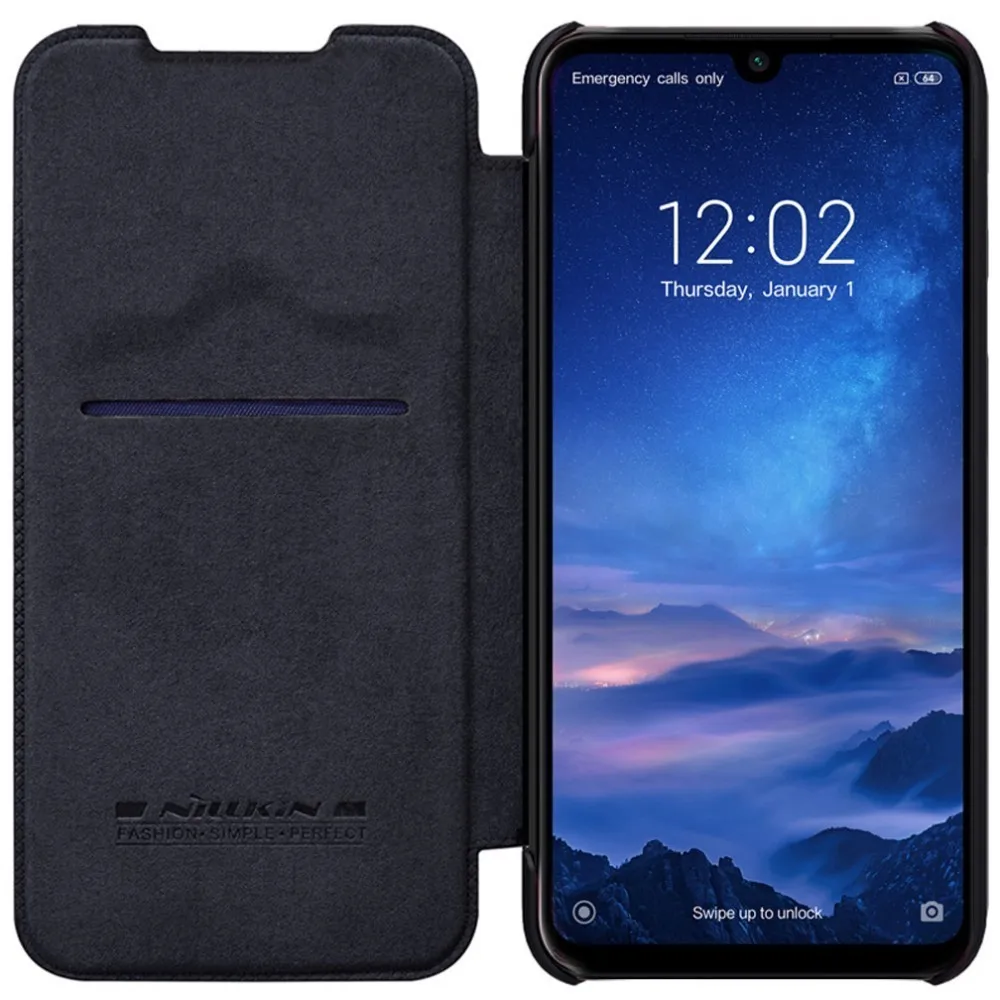 Xiaomi Redmi 7 Case Nillkin Qin Flip Leather Case Luxury Business Style Phone Case for Xiaomi Redmi 7 Redmi Y3 Back Cover
