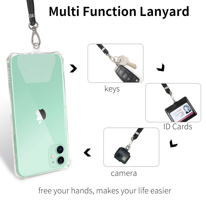 Однотонный ремешок для телефона розовый регулируемый Аксессуары мобильных