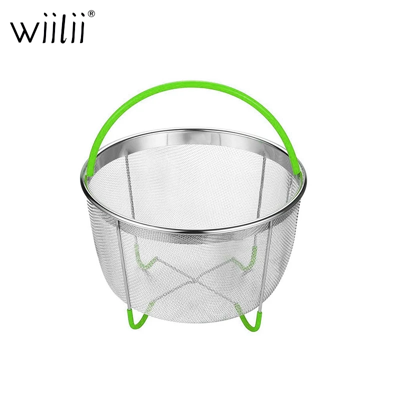 Wiilii Пароварка Корзина для мгновенного горшка Штабелируемая сетка овощей вставка