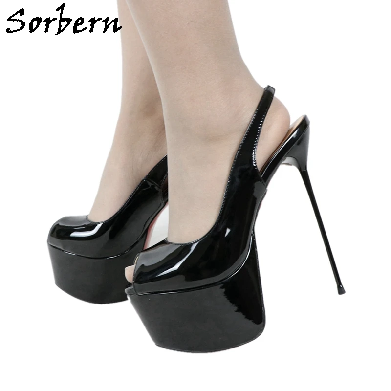 Женские туфли лодочки с открытым носком на высоком каблуке|Женские туфли| |