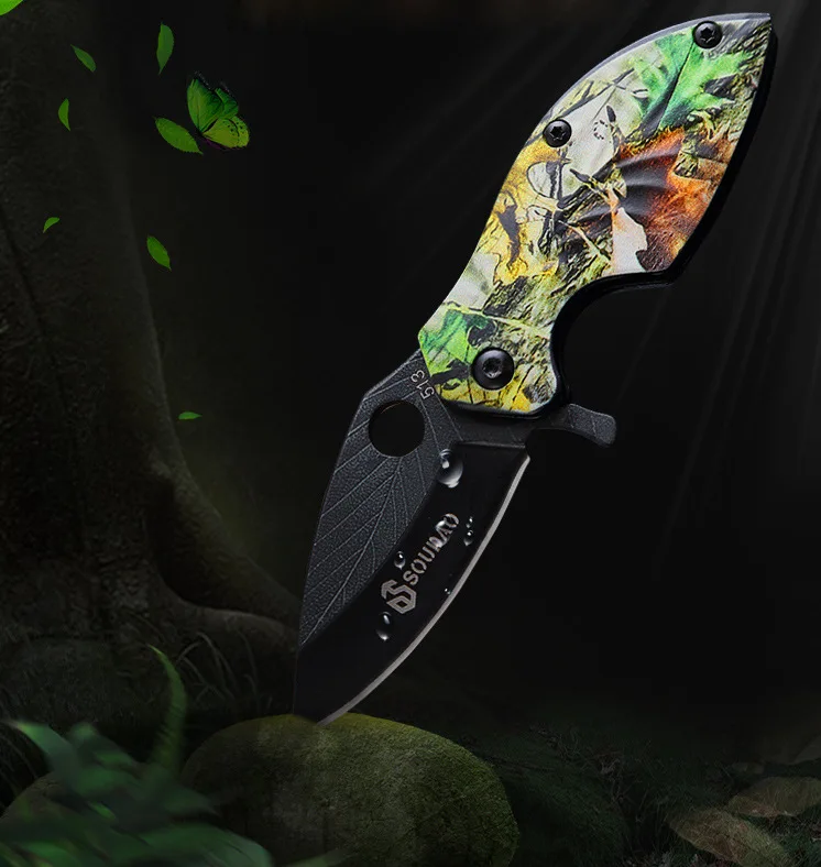 Stainless Steel Outdoor Mini Fold Knife Multifunctional Small Folding Camping Tactical Pocket Cutter for Climbing Travel | Инструменты