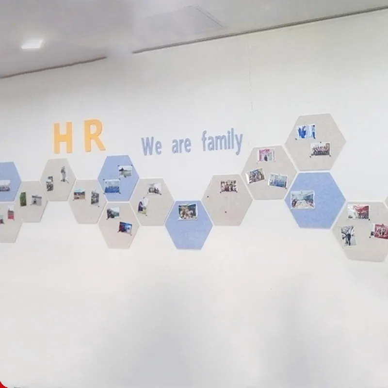 Самоклеящаяся Шестигранная фетровая настенная пластина WS101 с клеем для задней