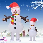 Надувные костюмы в виде снеговика, Рождественский костюм для косплея, костюм для взрослых для рождевечерние, смешной маскарадный костюм Disfraz Purim