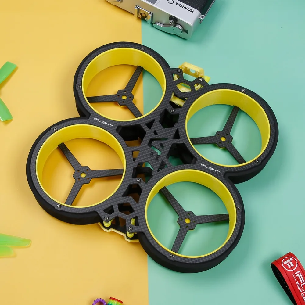 IFlight BumbleBee 142 мм 3-дюймовая колесная база рама CineWhoop углеродное волокно Высокое