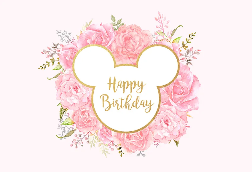 7x5FT с днем рождения светильник розового цвета узором в горошек платье принцессы